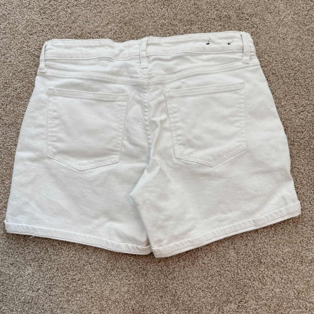 GAP Denim Shorts Women 29 White 5" Inseam Mid Rise Stretch Cotton - Picture 2 of 7